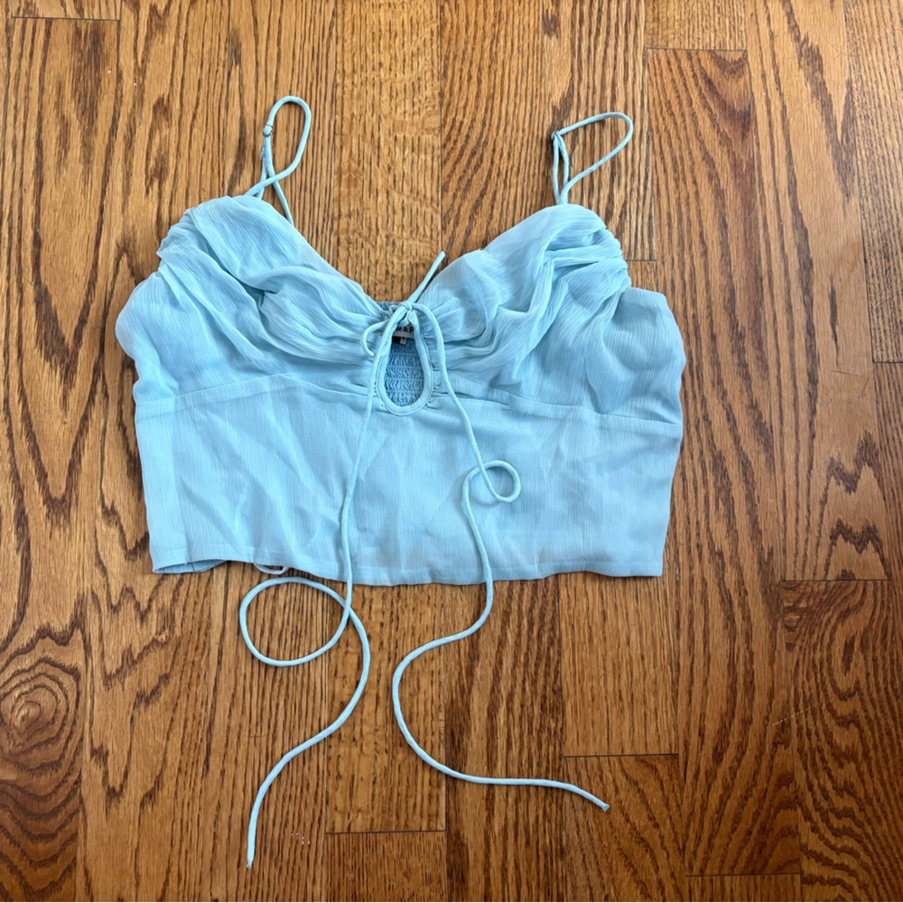 Abercrombie & Fitch Light Blue Crop Top